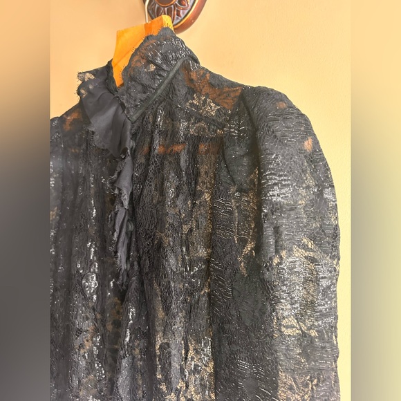 Vinage 70s Léo chevalier lace dress - Picture 7 of 16